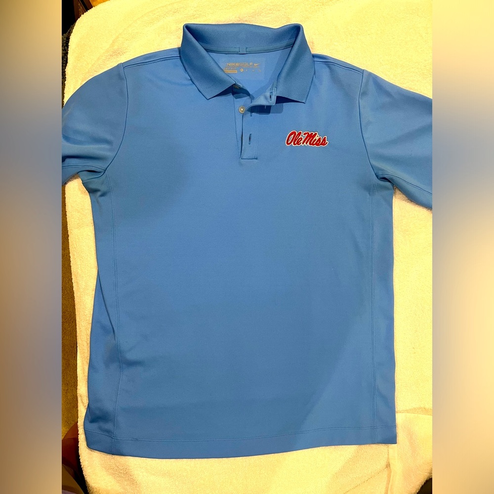 Ole Miss Boys XL Powder Blue Dry Fit Polo Shirt